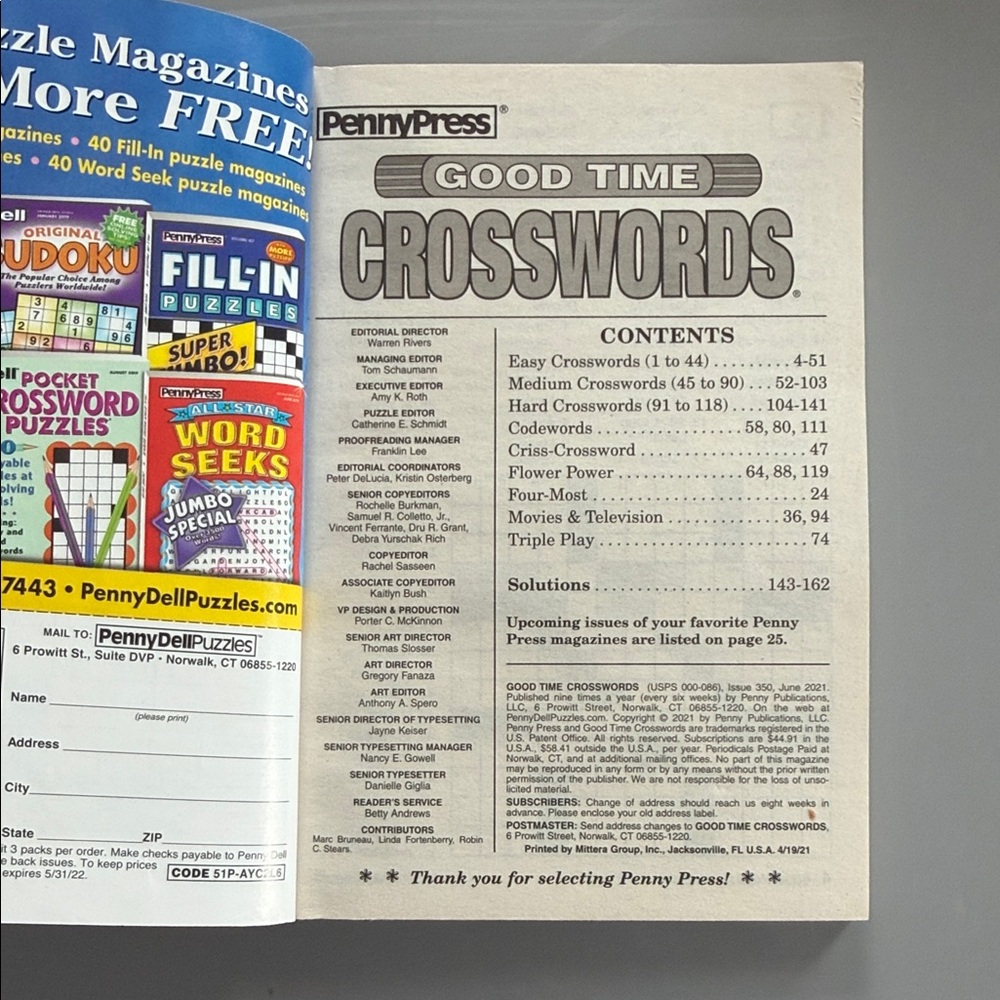 Good Time Crosswords Puzzle Book Set - Blue, Cream, Purple - Picture 10 of 16